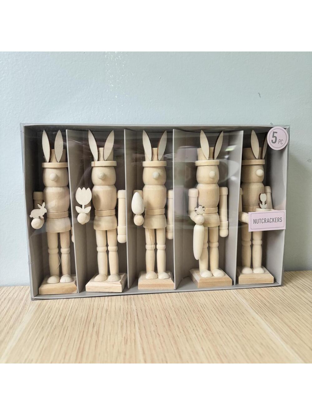 Make Market Mini DIY Unfinished Wooden Easter Nutcrackers - Plywood - 6in